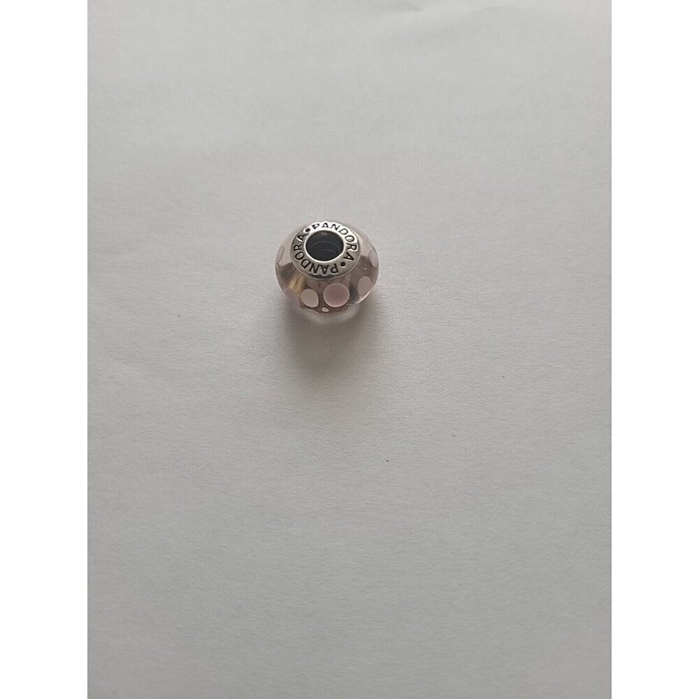 Authentic Pandora Charm Jared Box Pink Bubbles Glass Murano ALE 925